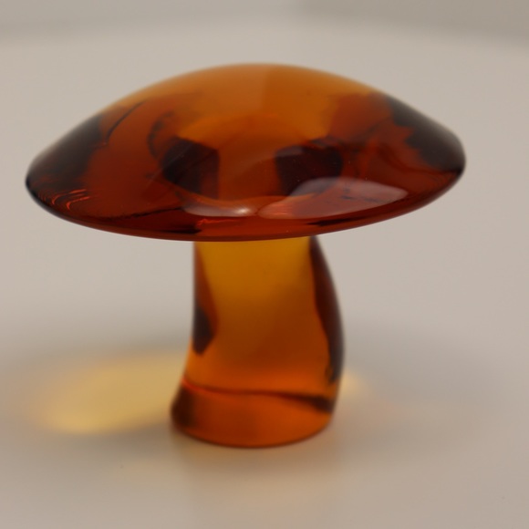 Viking Other - Vintage Viking Glass Mushroom Medium Size Amber Color